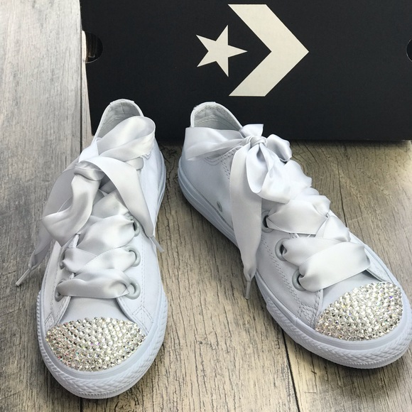 Conv&Swarovski Crystal CT OX Big Eyelet Pure Plat - Picture 4 of 8